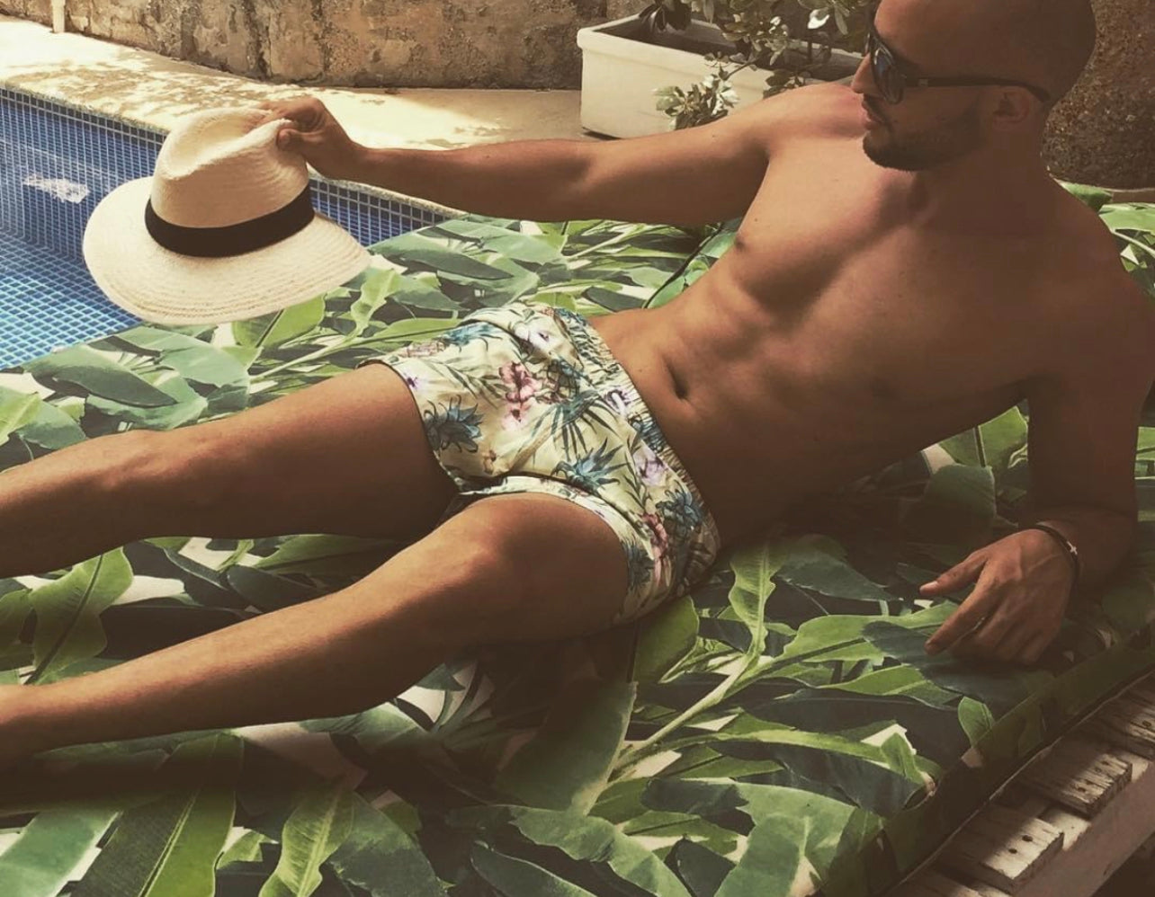 RHUX swimwear swimshorts men pineapple floral activemen