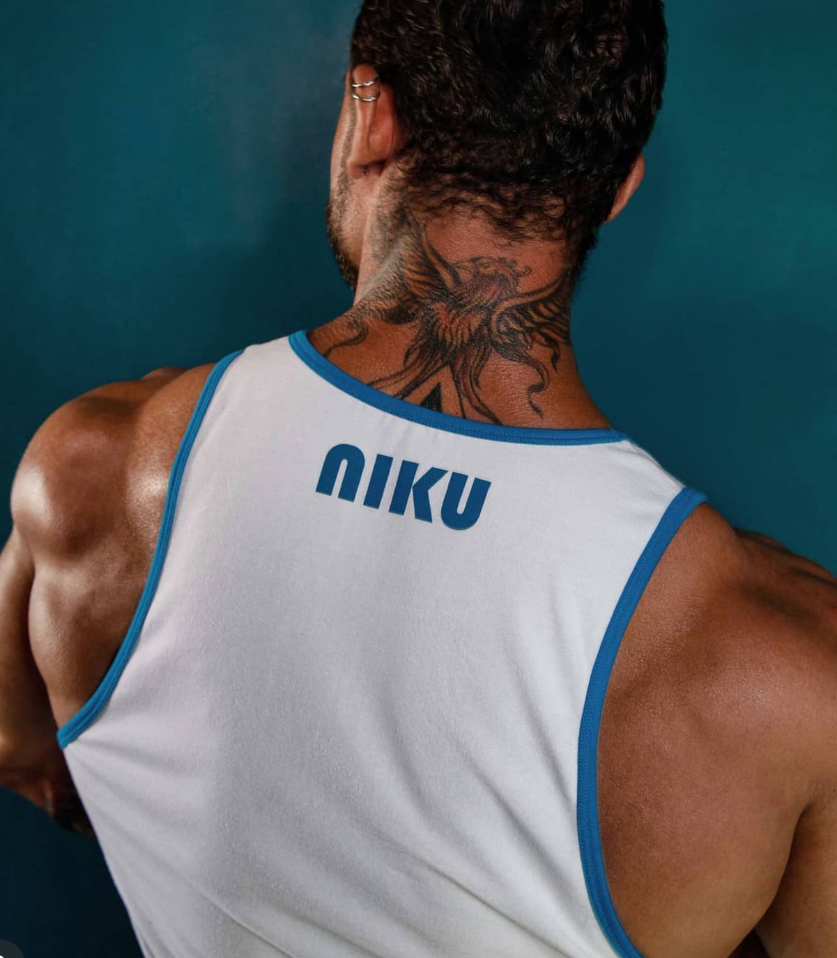 NIKU vest sleeveless top men white Activemen clothing