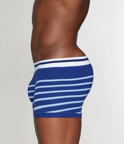 BLUEBUCK Nautical Trunks Navy with Blue Stripes - Activemen Clothing