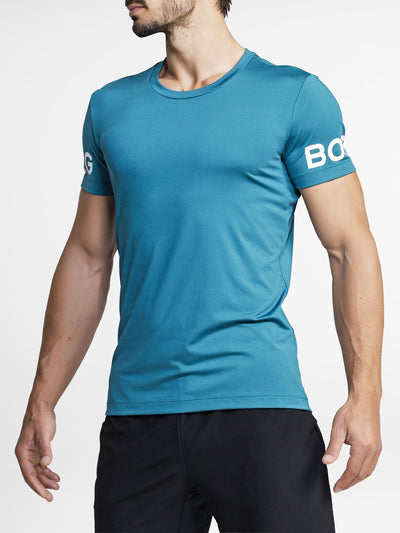 BJORN BORG Training Tee Men's Short Sleeve Gym T-Shirt Corsair Blue - Activemen Clothing
