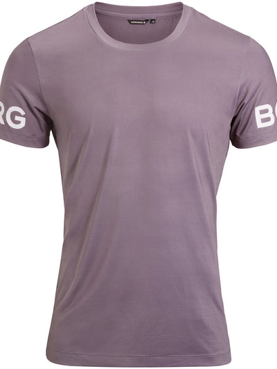 BJORN BORG Training Tee Mens Short Sleeve Gym T-Shirt Castlerock Grey - Activemen Clothing
