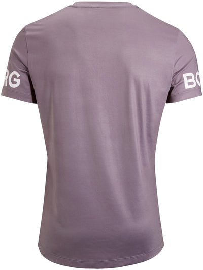 BJORN BORG Training Tee Men's Short Sleeve Gym T-Shirt Castlerock Grey - Activemen Clothing