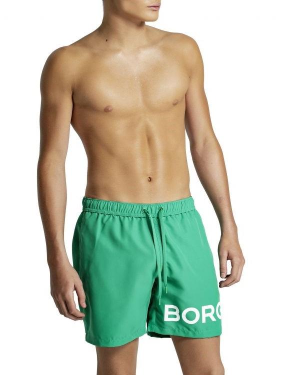 BJORN BORG Sheldon Loose Fit Stretch Print Swim Shorts Men Swimwear Green - Activemen Clothing