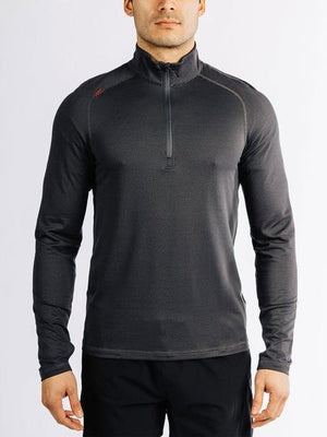 RHONE Sequoia Air Pull Over Long Sleeve Top Black - Activemen Clothing