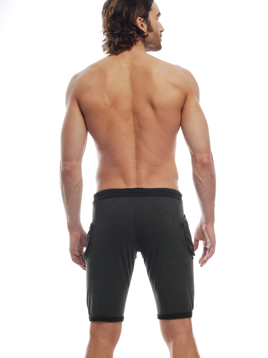 GO SOFTWEAR Vintage Wash Yoga Shorts For Men Black - Activemen Clothing