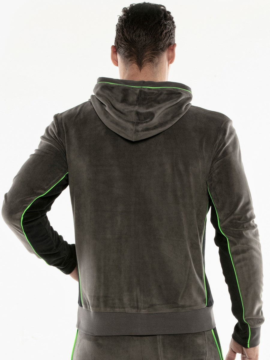 CODE 22 Velvet Hoody Charcoal - Activemen Clothing