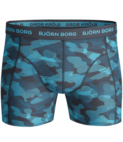 BJORN BORG Shadeline Essential Boxer Shorts 3-Pack Blue, Blue Camo & Navy Total Eclipse mens underwear Activemen Clothing
