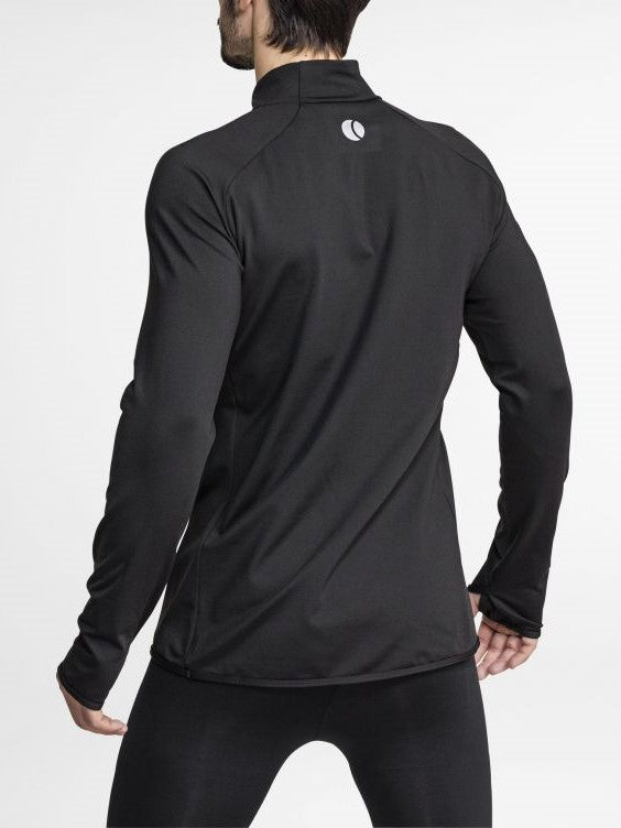 BJORN BORG Half Zip Polo Alve Men's Long Sleeve Training Top Black - Activemen Clothing