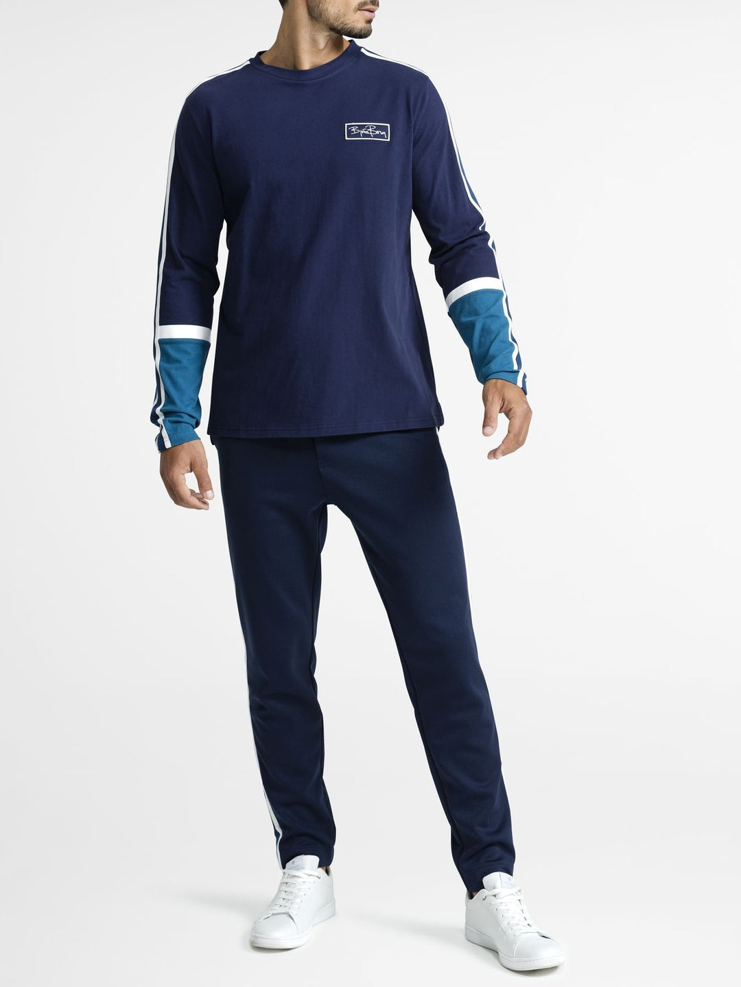 BJORN BORG Signature Archive Long Sleeve Top Men's Sweater Blue - Activemen Clothing