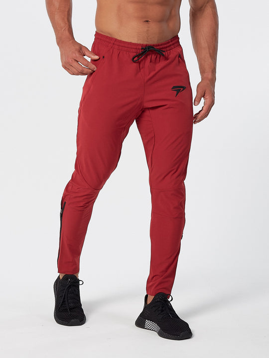 PHYSIQ APPAREL Aero Bottoms Men's Track Pants Joggers Red - Activemen Clothing