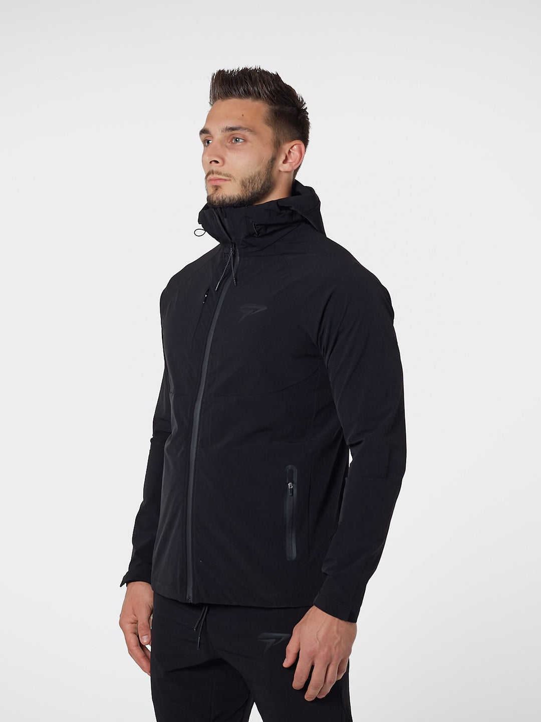 PHYSIQ APPAREL Aero Jacket Men's Zipped Track Top Black - Activemen Clothing