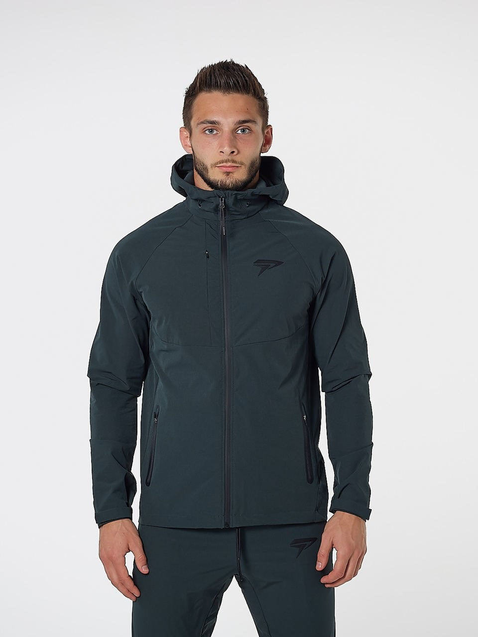 PHYSIQ APPAREL Aero Jacket Men's Zipped Track Top Alpine Green - Activemen Clothing