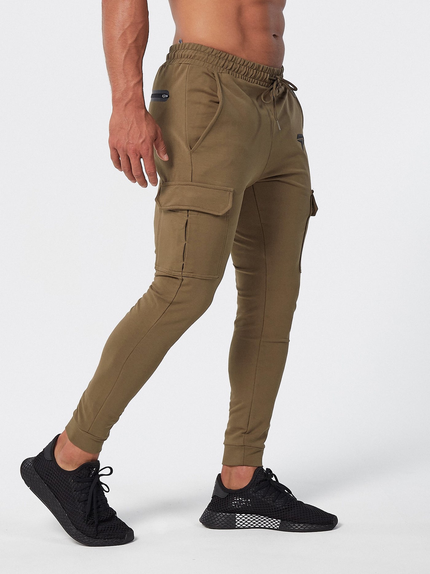 PHYSIQ APPAREL Cargo Bottoms Men's Track Pants Joggers Khaki - Activemen Clothing