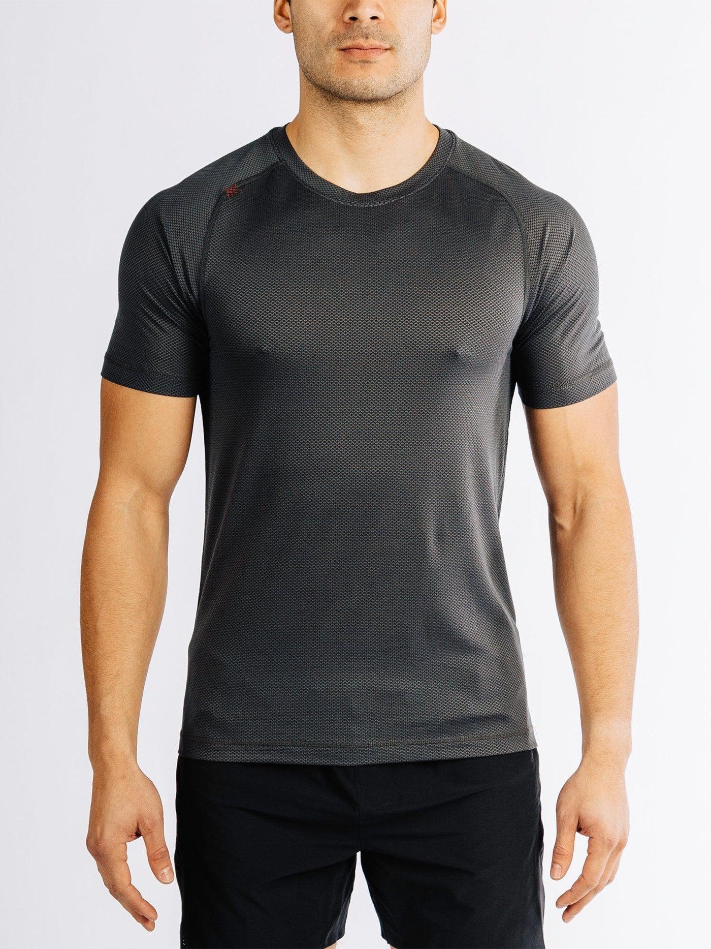 Glacier Delta Gym T-Shirt DryFit Workout Shortsleeve Tee Black - Activemen Clothing