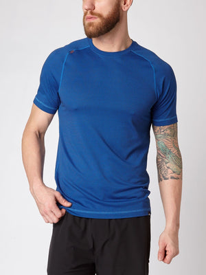 Glacier Delta Gym T-Shirt DryFit Workout Shortsleeve Tee Turkish Sea Blue - Activemen Clothing