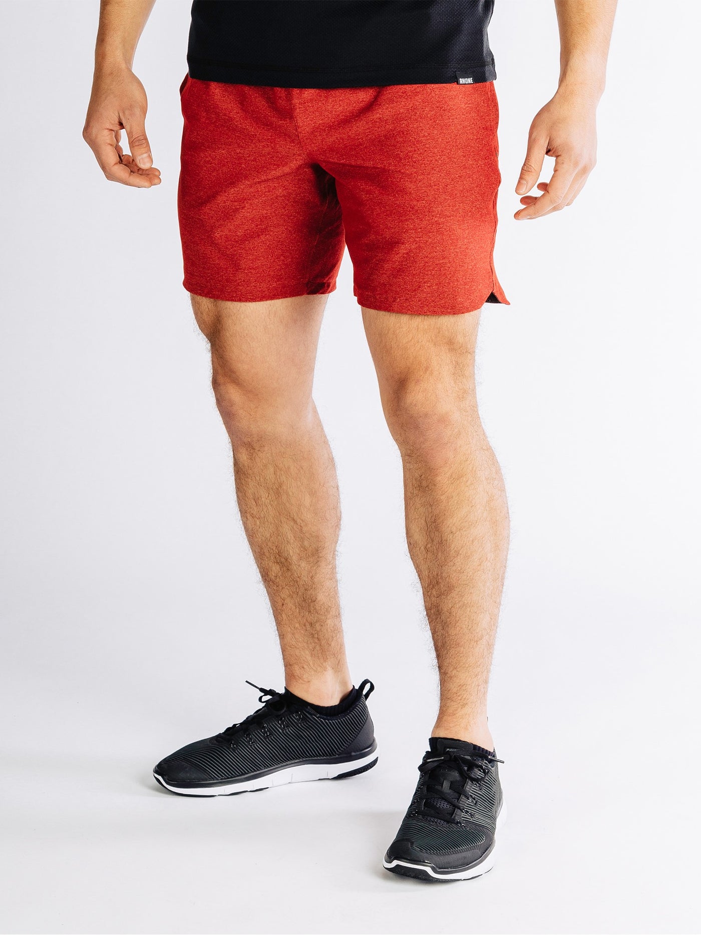 RHONE Guru 7" Unlined Yoga Shorts Men's Gym Shorts Red - Activemen Clothing