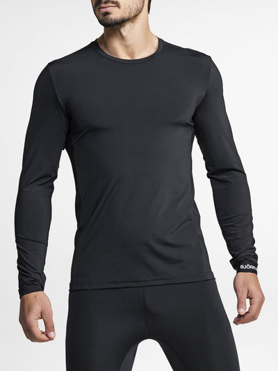 BJORN BORG Hamilton Performance Long Sleeve Base Layer Top Black - Activemen Clothing