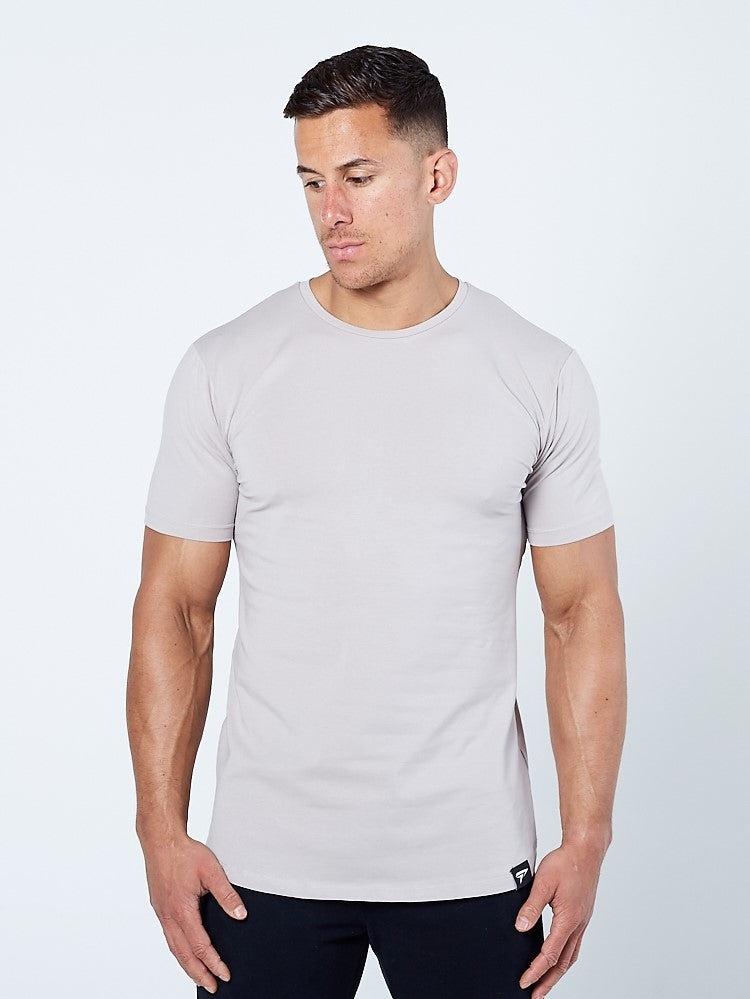 PHYSIQ APPAREL Supreme Lifestyle Tee Men's Short Sleeve T-Shirt Taupe Grey - Activemen Clothing