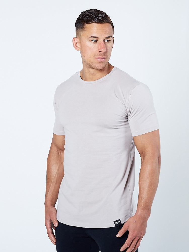 PHYSIQ APPAREL Supreme Lifestyle Tee Men's Short Sleeve T-Shirt Taupe Grey - Activemen Clothing