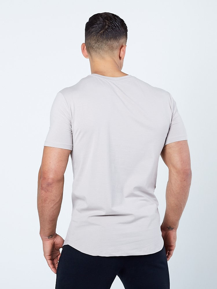 PHYSIQ APPAREL Supreme Lifestyle Tee Men's Short Sleeve T-Shirt Taupe Grey - Activemen Clothing