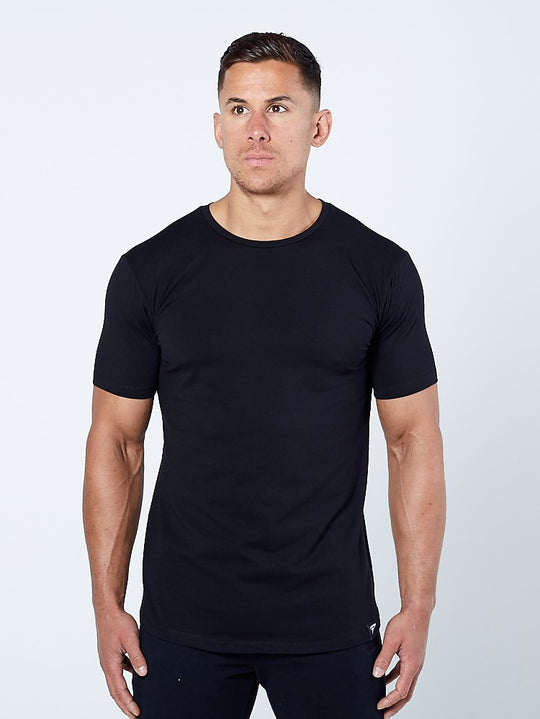 PHYSIQ APPAREL Supreme Lifestyle Top Men's Short Sleeved Tee T-Shirt Black - Activemen Clothing