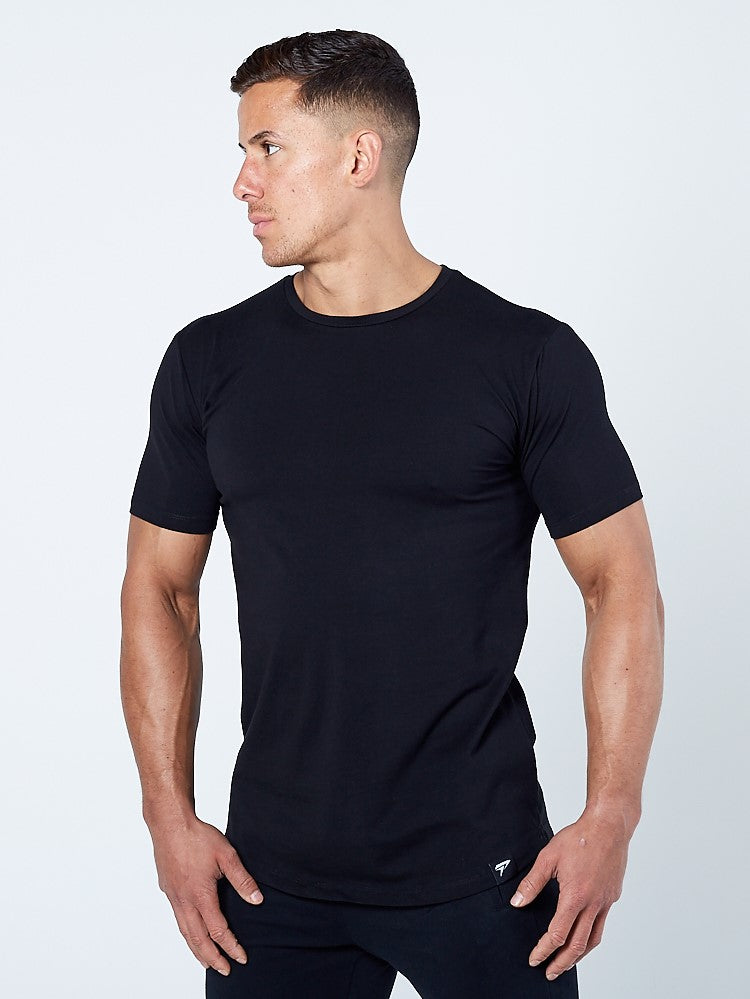 PHYSIQ APPAREL Supreme Lifestyle Top Men's Short Sleeved Tee T-Shirt Black - Activemen Clothing