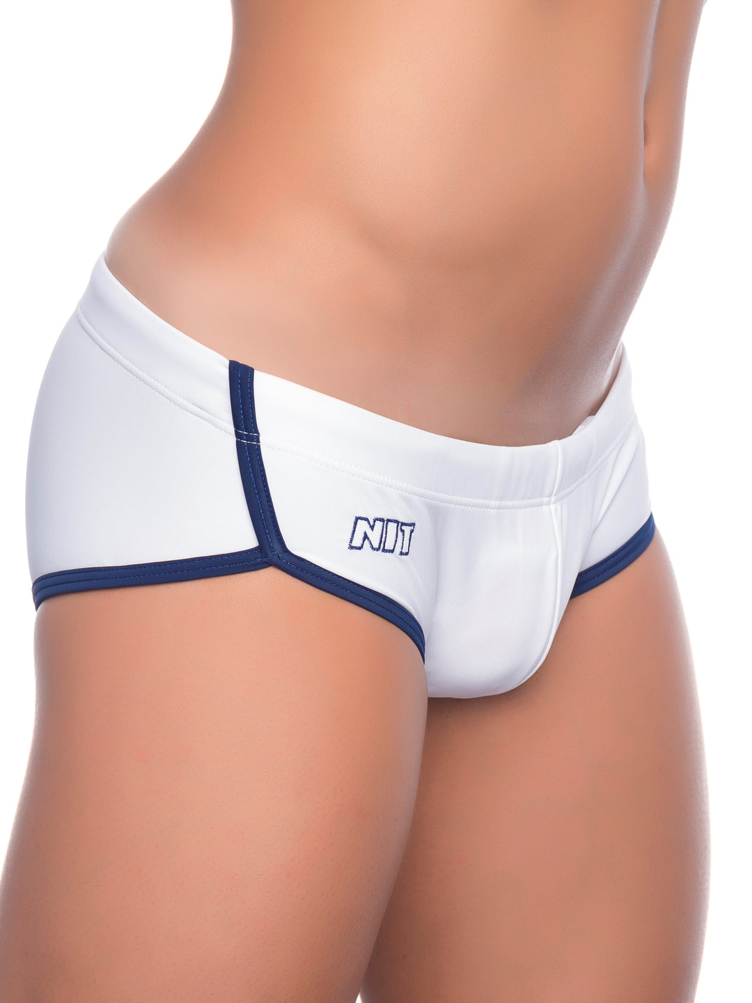 NIT Butterfly Slip Enhancing Pouch Swim Briefs Men's Swimwear White - Activemen Clothing