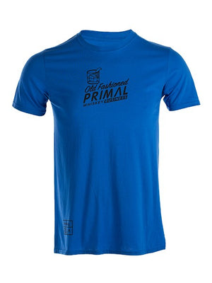 PRIMAL Tee Men Retro Cycling TShirt Whiskey Business Tee Blue - Activemen Clothing