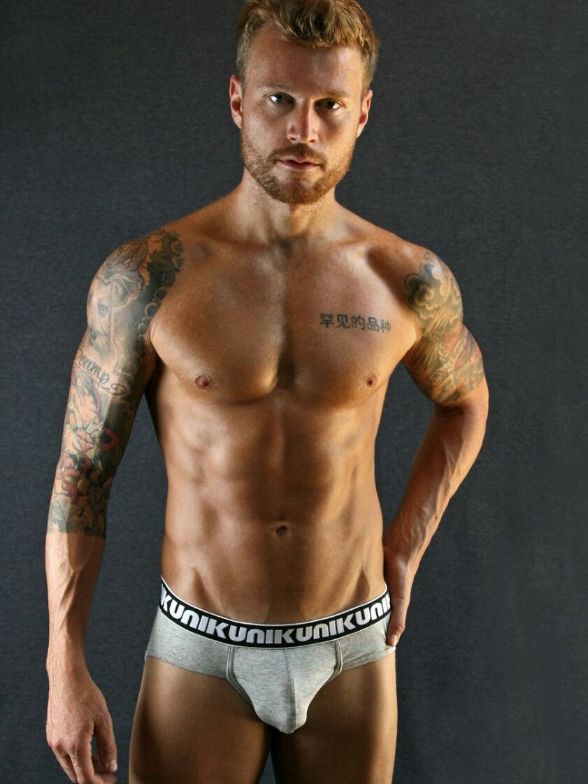 NIKU Pouch Briefs Men's Underwear Underpants Grey - Activemen Clothing