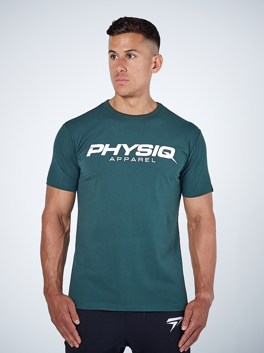 PHYSIQ APPAREL Supreme Short Sleeve Top Men's Tee T-Shirt Racing Green - Activemen Clothing