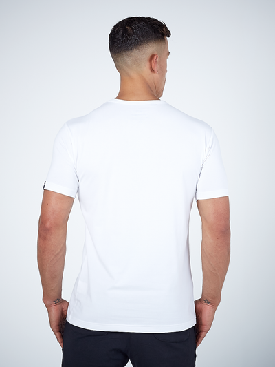 PHYSIQ APPAREL Supreme Short Sleeve Top Men Tee TShirt White - Activemen Clothing