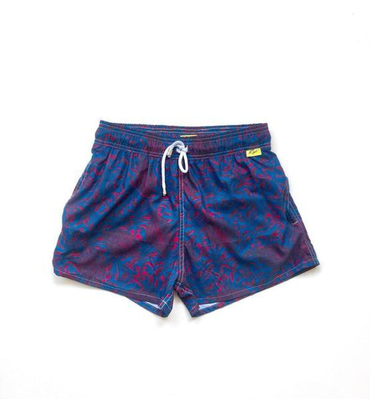 RHUX MULEE Swimming Shorts Men Swimwear Trunks Blue Maroon - Activemen Clothing