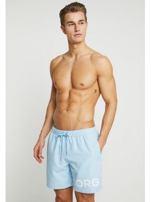 BJORN BORG Sheldon Loose Fit Stretch Print Swim Shorts Men Swimwear Light Blue - Activemen Clothing