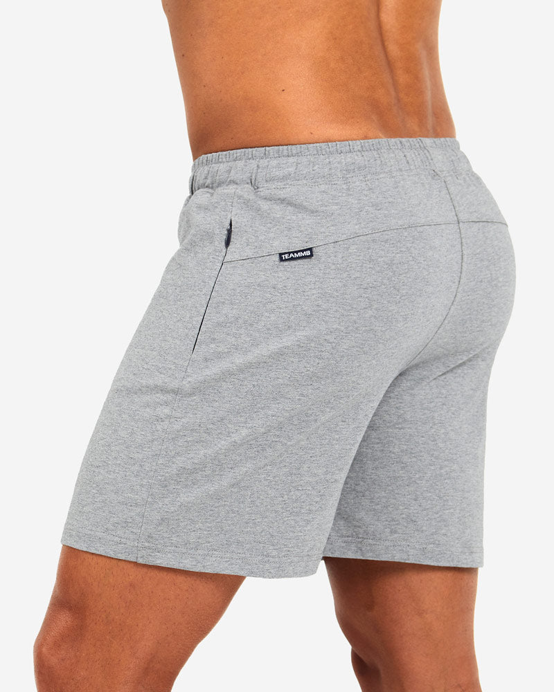 TEAMM8 Track Short Jersey – Grey Marle - Activemen Clothing