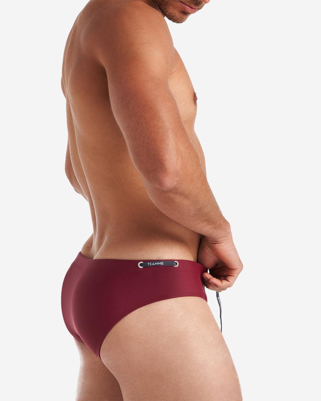 TEAMM8 Grid Swim Brief Cordovan - Activemen Clothing