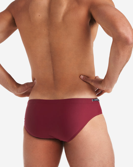 TEAMM8 Grid Swim Brief Cordovan - Activemen Clothing