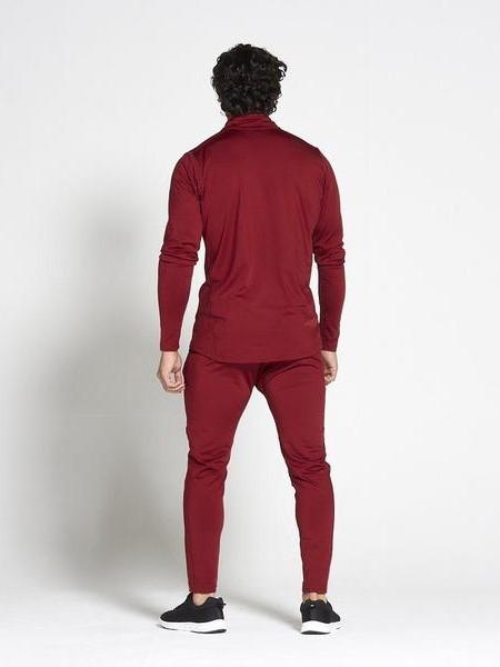 PURSUE FITNESS Lightweight Tapered Joggers Men's Track Pants Bottoms Maroon - Activemen Clothing