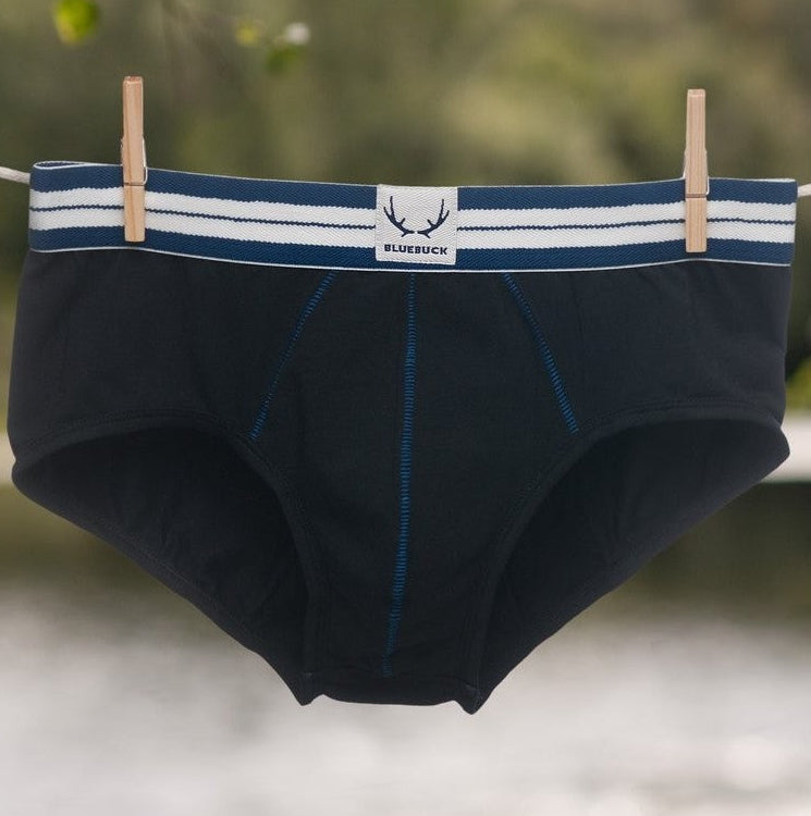 BLUEBUCK Classic Briefs Men's Underwear Black - Activemen Clothing
