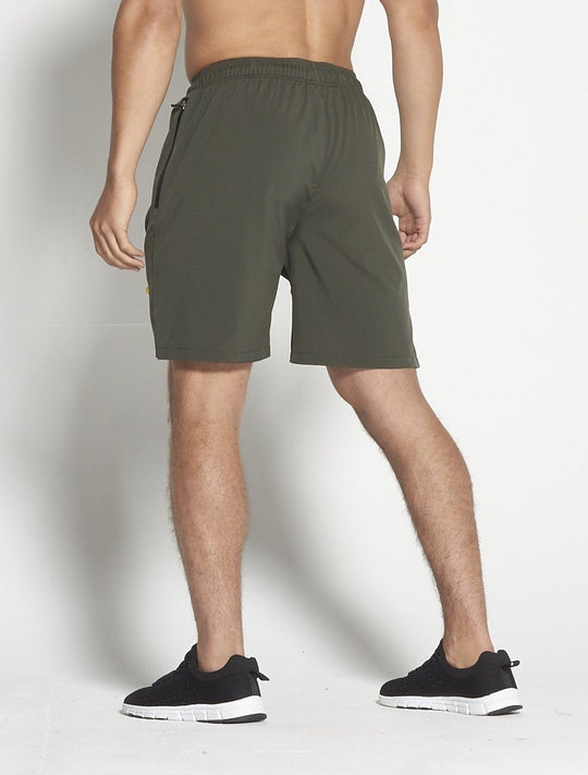 PURSUE FITNESS Gym Shorts Men's Cross Training Shorts Khaki - Activemen Clothing