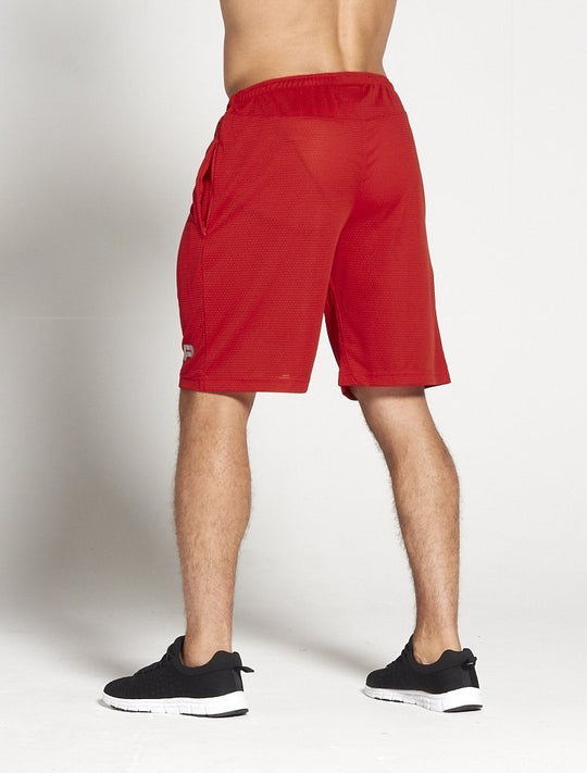 PURSUE FITNESS BreathEasy Agility Honeycomb Mens Shorts Red - Activemen Clothing