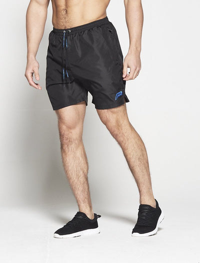 PURSUE FITNESS Elevate Shorts Men's Gym Shorts Black and Blue - Activemen Clothing