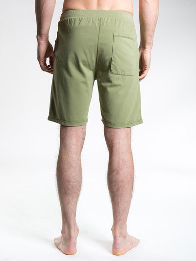SO WE FLOW... soweflow... Organic Cotton Men's Yoga Shorts Olive Green - Activemen Clothing