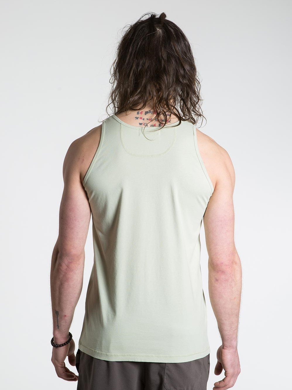 SO WE FLOW... soweflow... Sleeveless Top Men's Yoga Vest Tank Top Pale Green - Activemen Clothing