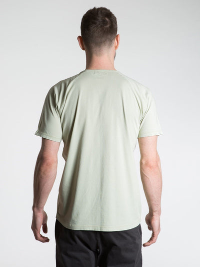 SO WE FLOW... soweflow... Short Sleeve Tee Men's Yoga Top Logo T-Shirt Pale Green - Activemen Clothing