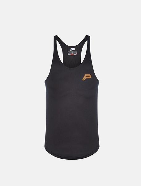 PURSUE FITNESS Essential Stringer Sleeveless Top Men's Workout Vest Black - Activemen Clothing