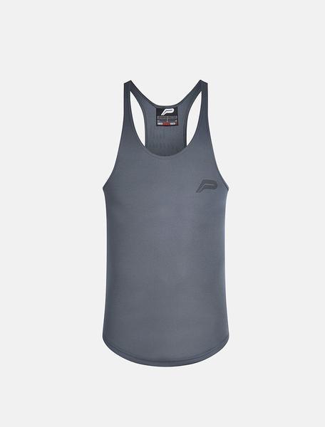 PURSUE FITNESS Essential Stringer Sleeveless Top Men's Workout Vest Grey - Activemen Clothing