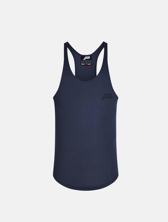 PURSUE FITNESS Essential Stringer Sleeveless Top Men's Workout Vest Navy - Activemen Clothing