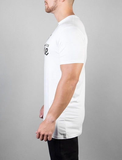 PURSUE FITNESS Classic Logo Tee Men's Short Sleeve T-Shirt White - Activemen Clothing