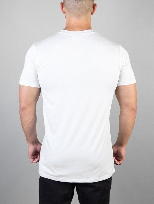 PURSUE FITNESS Classic Logo Tee Men's Short Sleeve T-Shirt White - Activemen Clothing