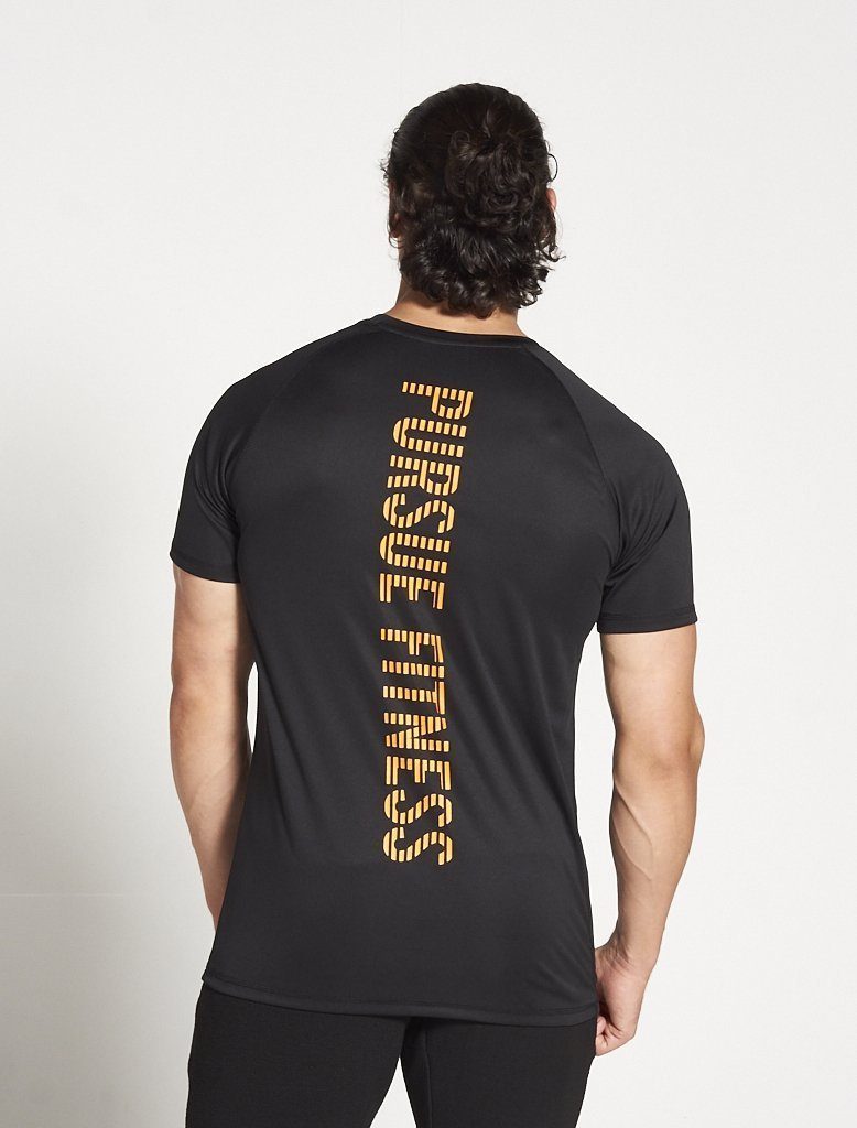 PURSUE FITNESS Essential Gym BreathEasy Short Sleeve Top Men's Tee T-Shirt Black - Activemen Clothing